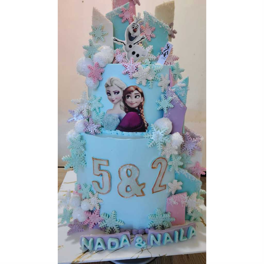 

Sezane Frozen Birthday Cake 2 Tiers Mix Dummy [SEZANE CAKE]