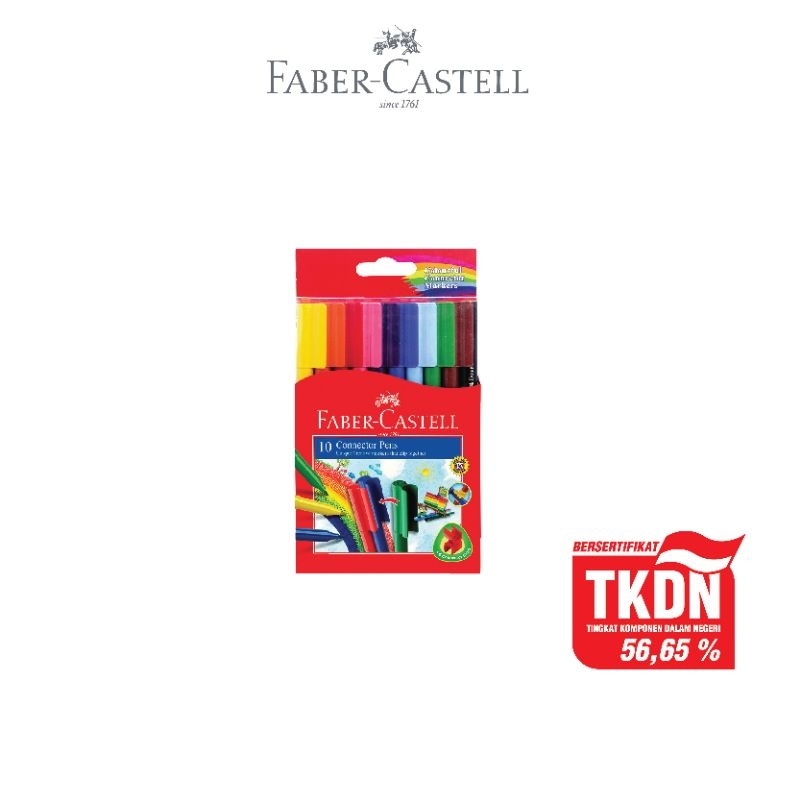 Faber-Castell Spidol Warna Marker Connector Pen 10