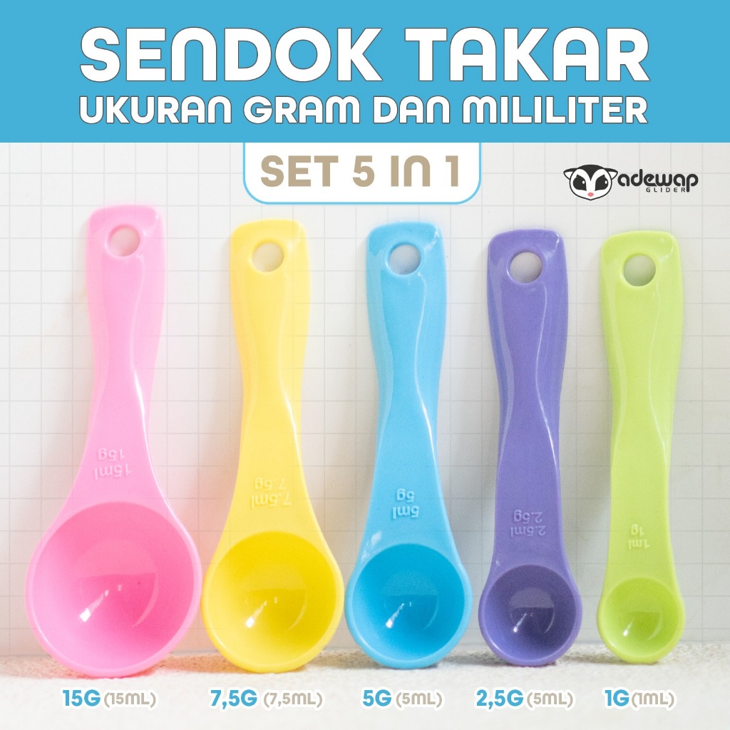 ADEWAP GLIDER Sendok Takar Set 5 In 1