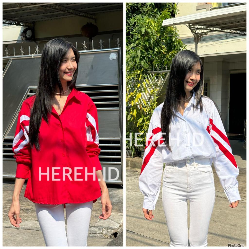Kalina Shirt / Kemeja Merah Putih Edisi 17 Agustus Kemerdekaan Indonesia