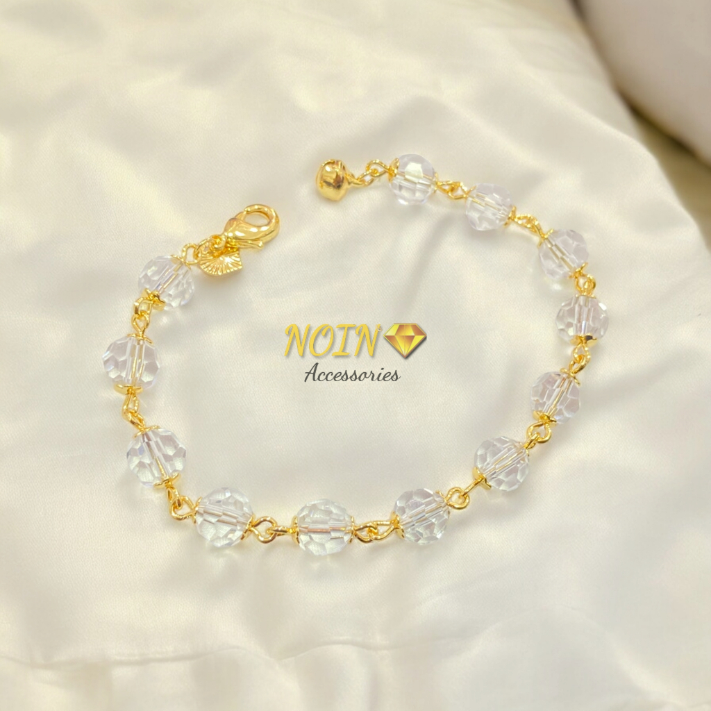 Gelang Kristal Aksesoris Perhiasan Jadi Wanita Aster Kecil Manik-Manik Kristal Perhiasan Teman COD