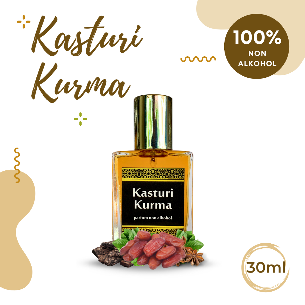 Parfum Kasturi Kurma 30ml Spray Minyak Wangi Sholat Non Alkohol