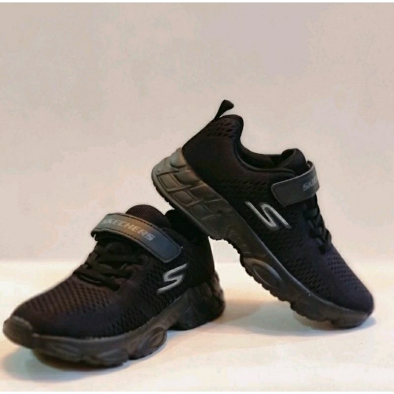 SEPATU ANAK SEKOLAH SKECHERS LAKI LAKI PEREMPUAN SKECHERS FULL BLACK PREMIUM