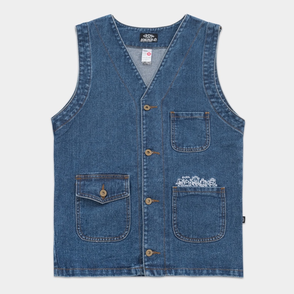 KODE I38J CRSL Vest Copper Denim  Denim Collection  Vest Denim  Rompi Denim  Rompi Motor Jeans Pria 