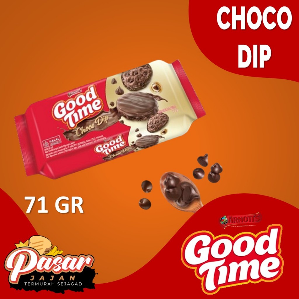 

Good Time Choco Dip 71Gr Kukis Lapis Coklat Nikmat