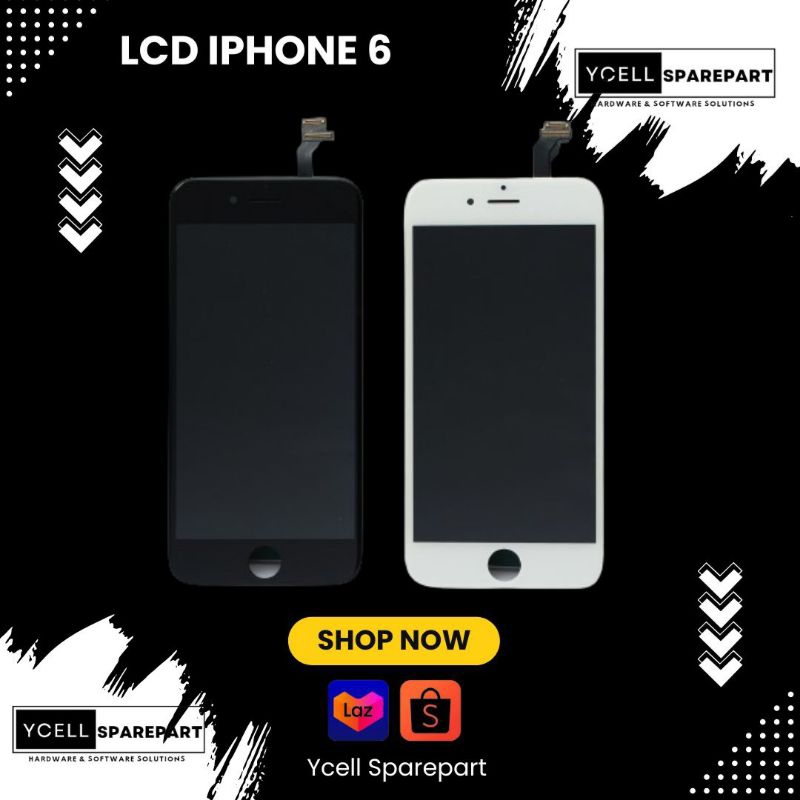 LCD IPHONE 6 WHITE AND BLACK ORIGINAL QUALITY APPLE SPAREPART