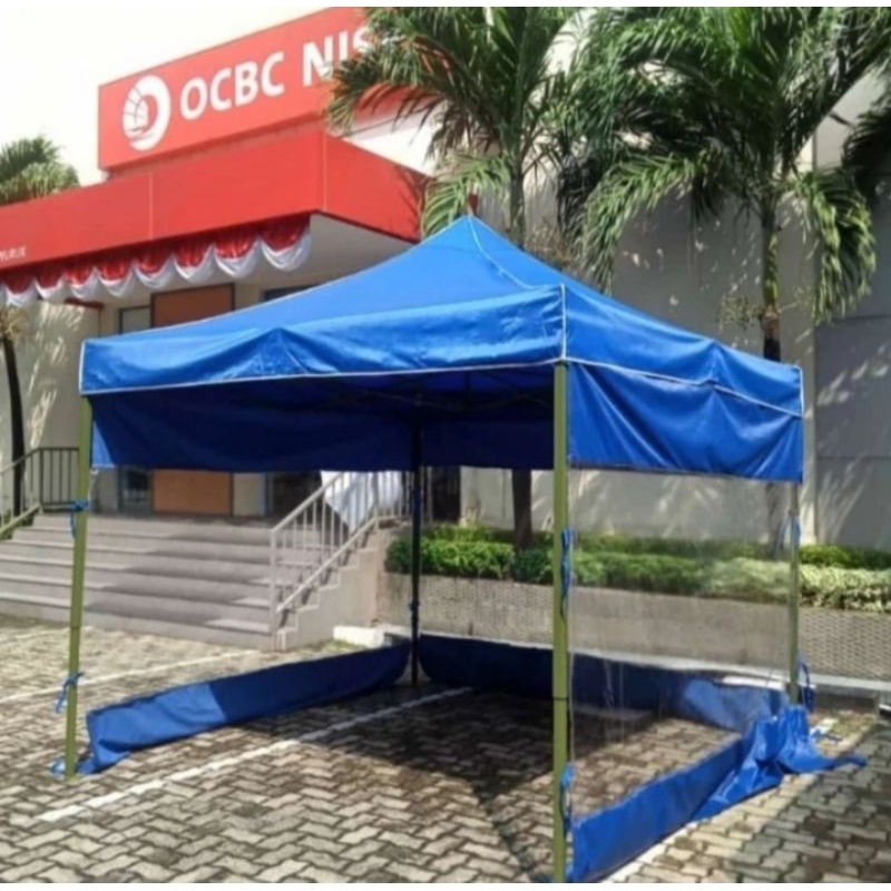 tenda lipat super premium uk 3x3 ket besi 1,4mm+dinding3 sisi