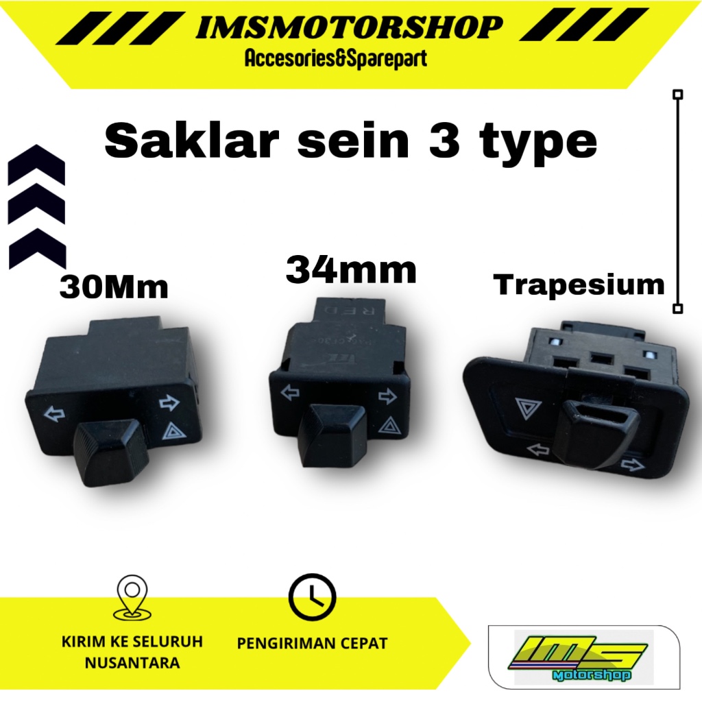 Saklar Hazard Trapesium 30Mm 34Mm Tombol Sein Sen Hazard Beat Vario Scoopy Revo Supra Karisma Saklar