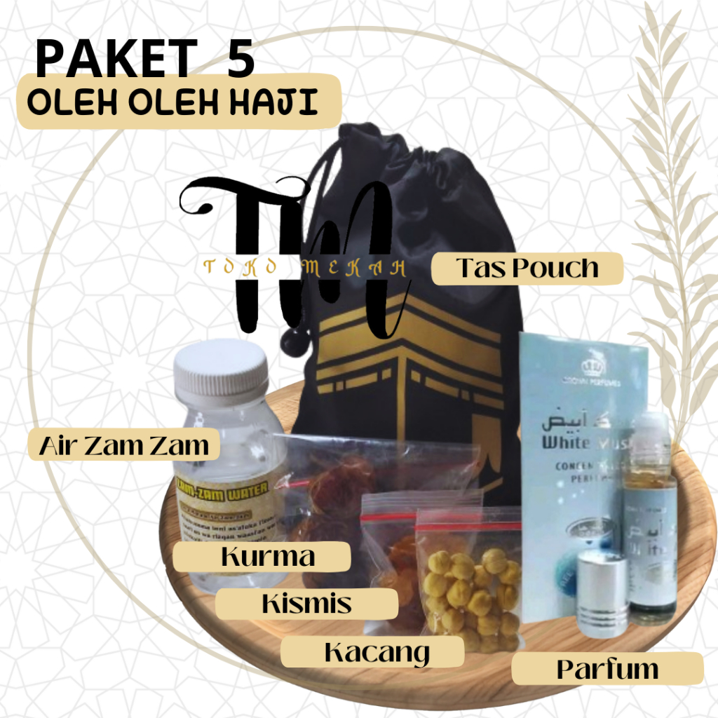 

PAKET 5 POUCH Oleh-oleh haji dan umroh / Pasuhe / Parfume 6ml