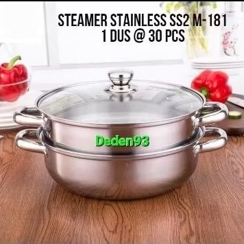 Panci Kukus 2 susun Steamer 28cm • Dandang Steamer Panci Kukus Stainless 28-Steamer Pan