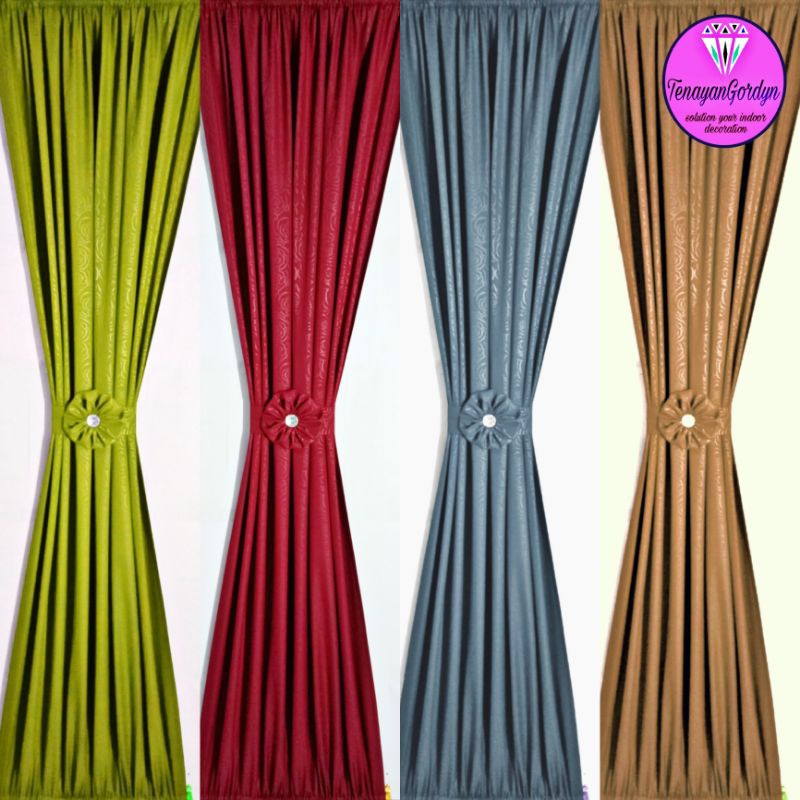 gorden jendela ikat pita minimalis