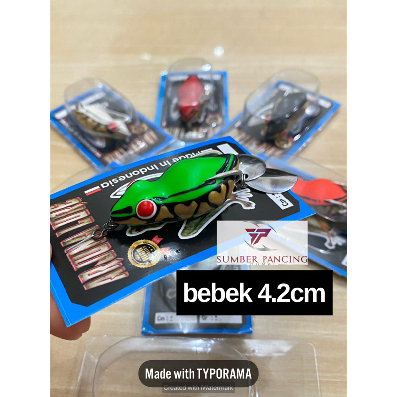 Soft frog Arjuna lure bebek 4.2cm double blade