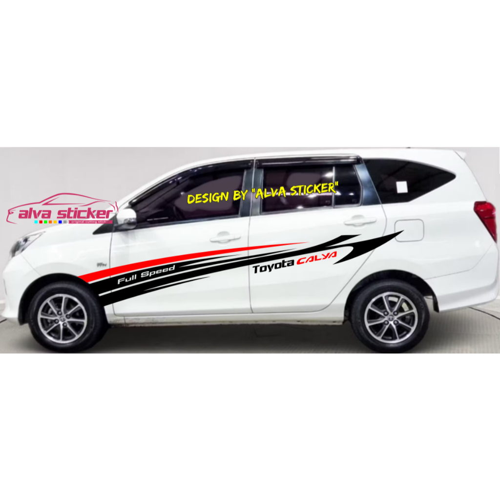 best sticker calya stiker calya side body samping mobil toyota calya stiker full speed toyota calya 