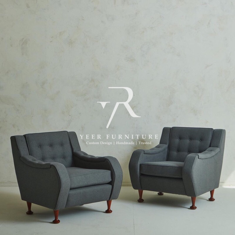 Kursi Sofa Tamu Jati Minimalis single