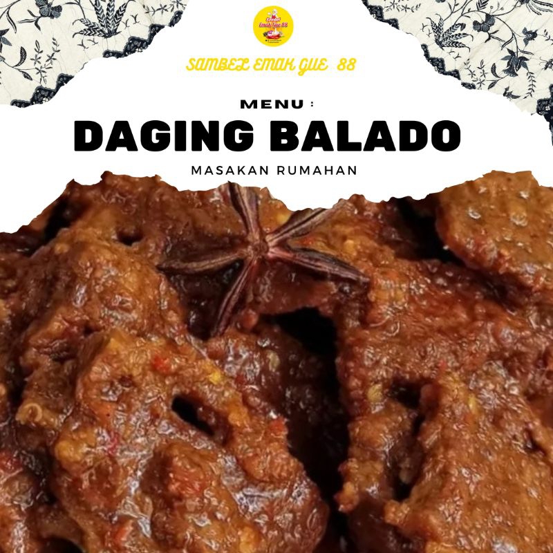 

DAGING BALADO/ PORSI 500GRAM (BUMBUNYA MERESAP DAN BANYAK)ENAK GURIH DAN EMPUK