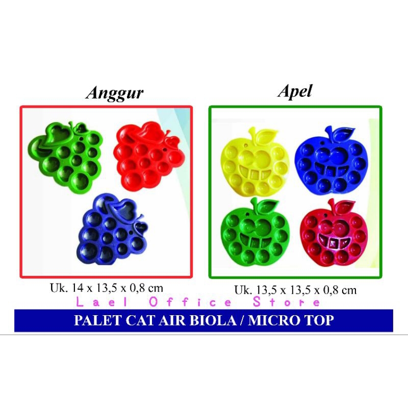 

Palet Cat Air / Tempat Cat Air / Palet Biola Lukis Cat Air Motif Buah