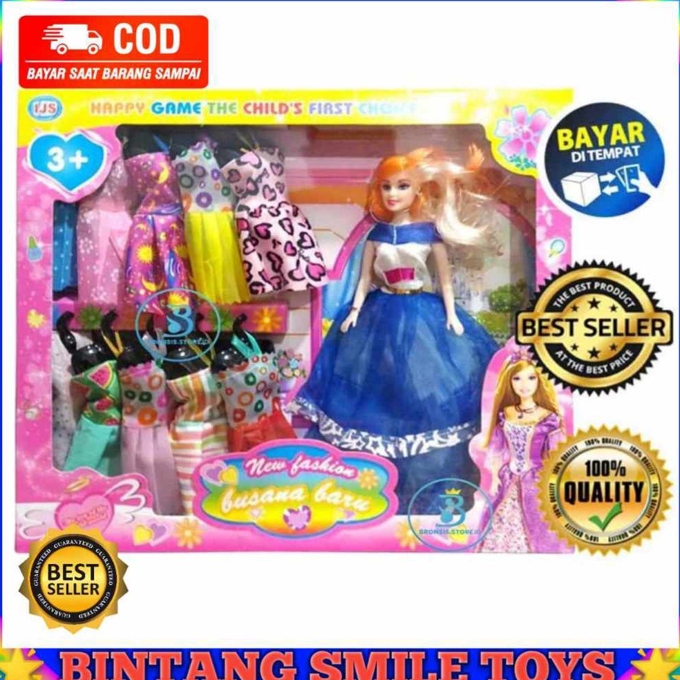 KODE I86N MAINAN ANAK BONEKA PRINCESS FREE BAJU GANTI SET FULL GAUN PESTA FASHION STYLE B724 PROMO T