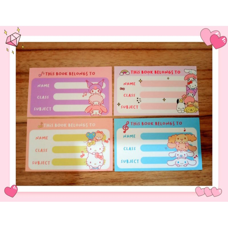

Label Stiker Nama untuk Buku Sekolah Motif Sanrio Cinnamorol Kuromi Melody Hello Kitty/ Label Sanrio Lucu / Back To School / Little Kim'S Shop