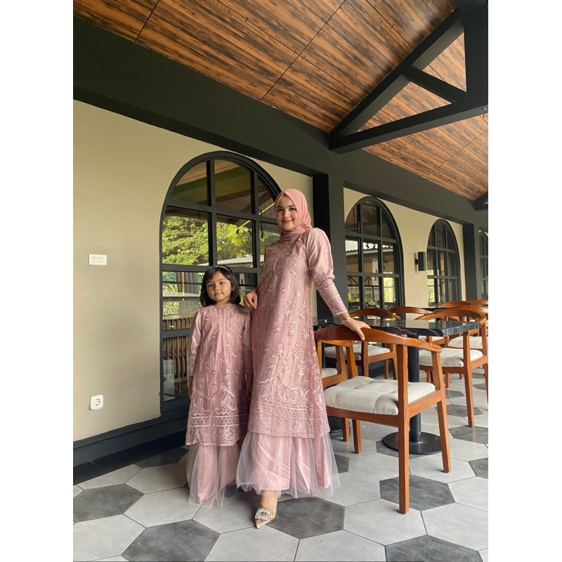 Mecca Dress Gamis Tile Busui Friendly Gamis Pesta / Gamis Kondangan / Gamis Brokat / Gamis Tile