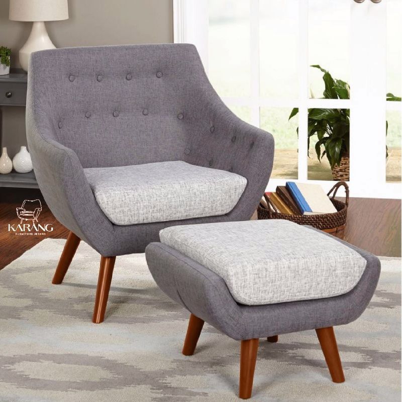 Kursi Sofa Santai & Ottoman - Armchair Braydon - Karang Furniture Jepara