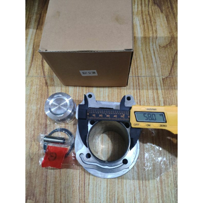 BLOK PISTON RING BEAT KARBU BORING PISTON 54.5  LUBANG LINER LUAR 58 BEAT KARBU SCOOPY KARBU SPACY K