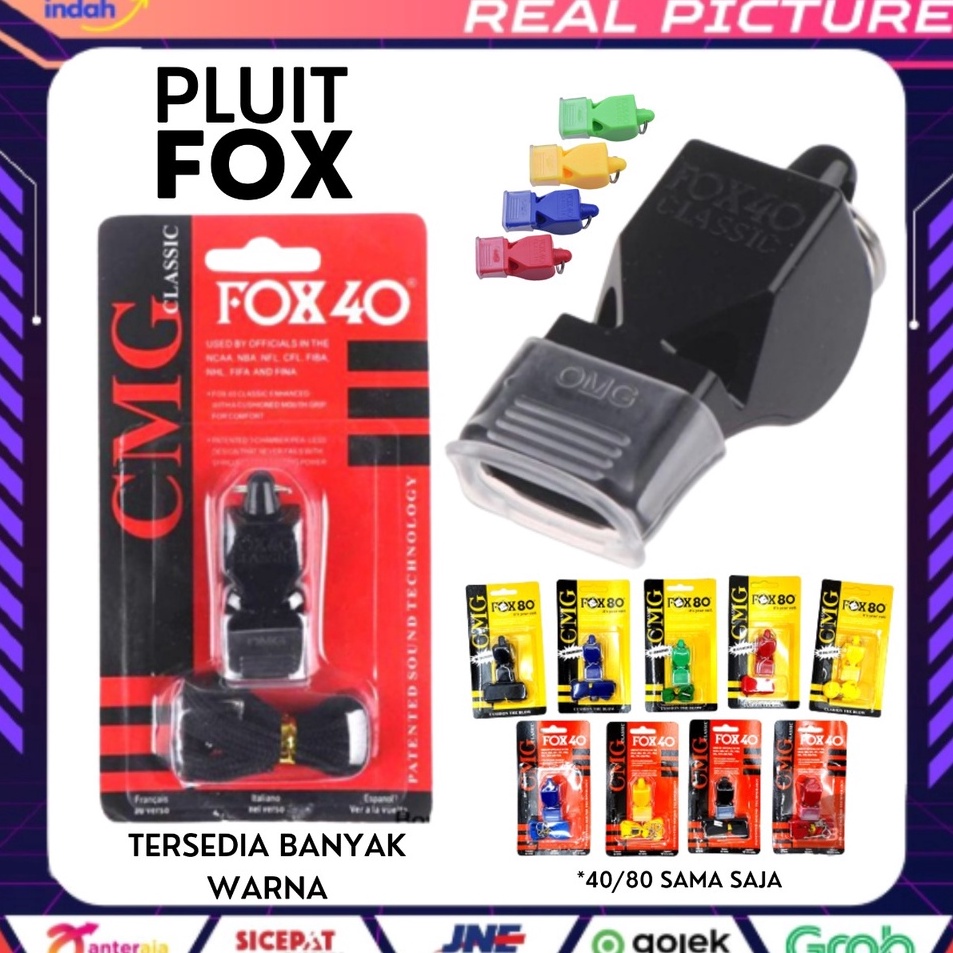 Free Delivery  PELUIT WASIT BOLA BASKET VOLI FUTSAL PLUIT FOX 48 BONUS LANYARD