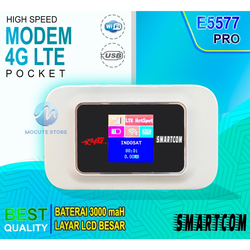 KODE Q96Q Mocute  SMARTCOM E5576 Modem Mifi 4G LTE Unlock Wifi Support Operator