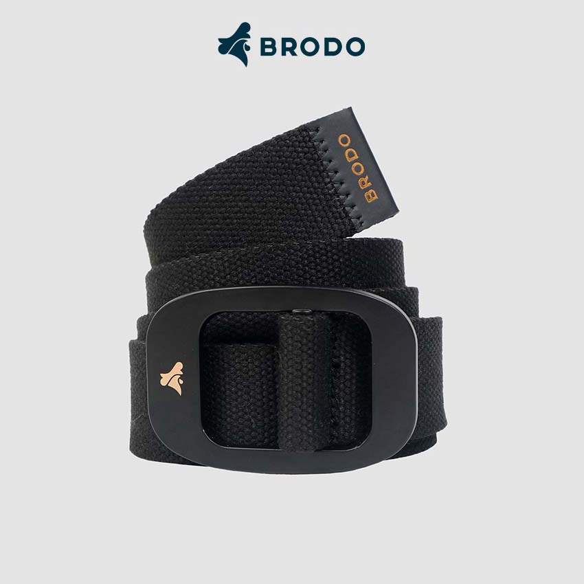 KODE D3H BRODO  Ikat Pinggang Browe Logo Belt Black