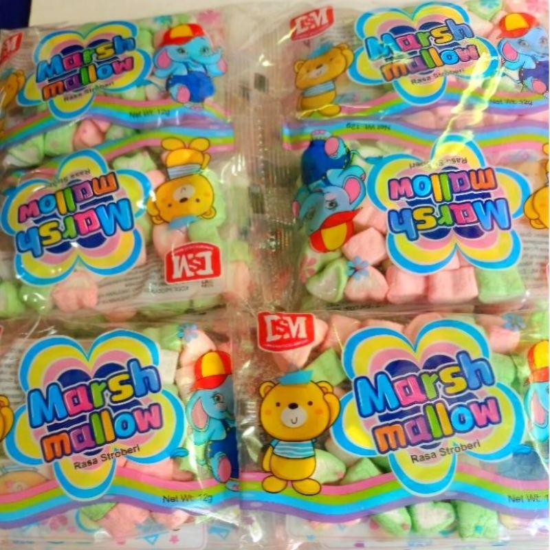 

Permen DSM Marsh Mallow Hati 1 Pack Isi 30 Aneka Rasa Buah Renceng / Soft Candy Marshmallow Heart