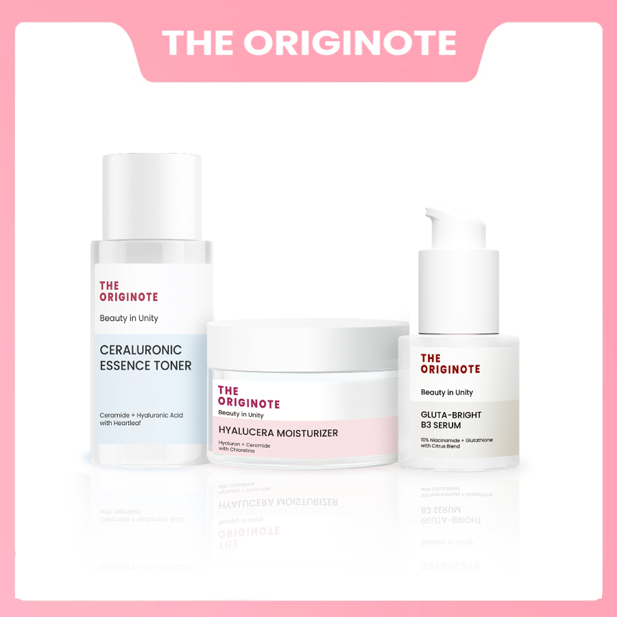 The Originote Paket Skincare 3in1 Moisturizer Serum Toner