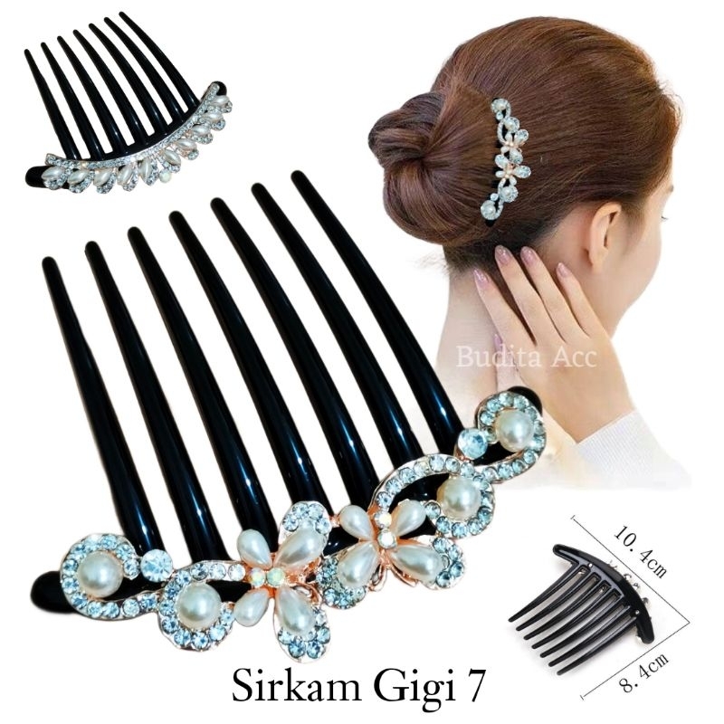 BDT - Jepit Sirkam Gigi 7 Sanggul Rambut Modern Korea - IMPORT