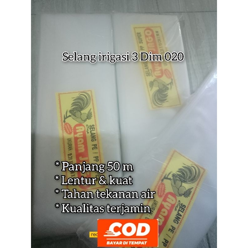 Selang plastik selang irigasi 3 dim 020