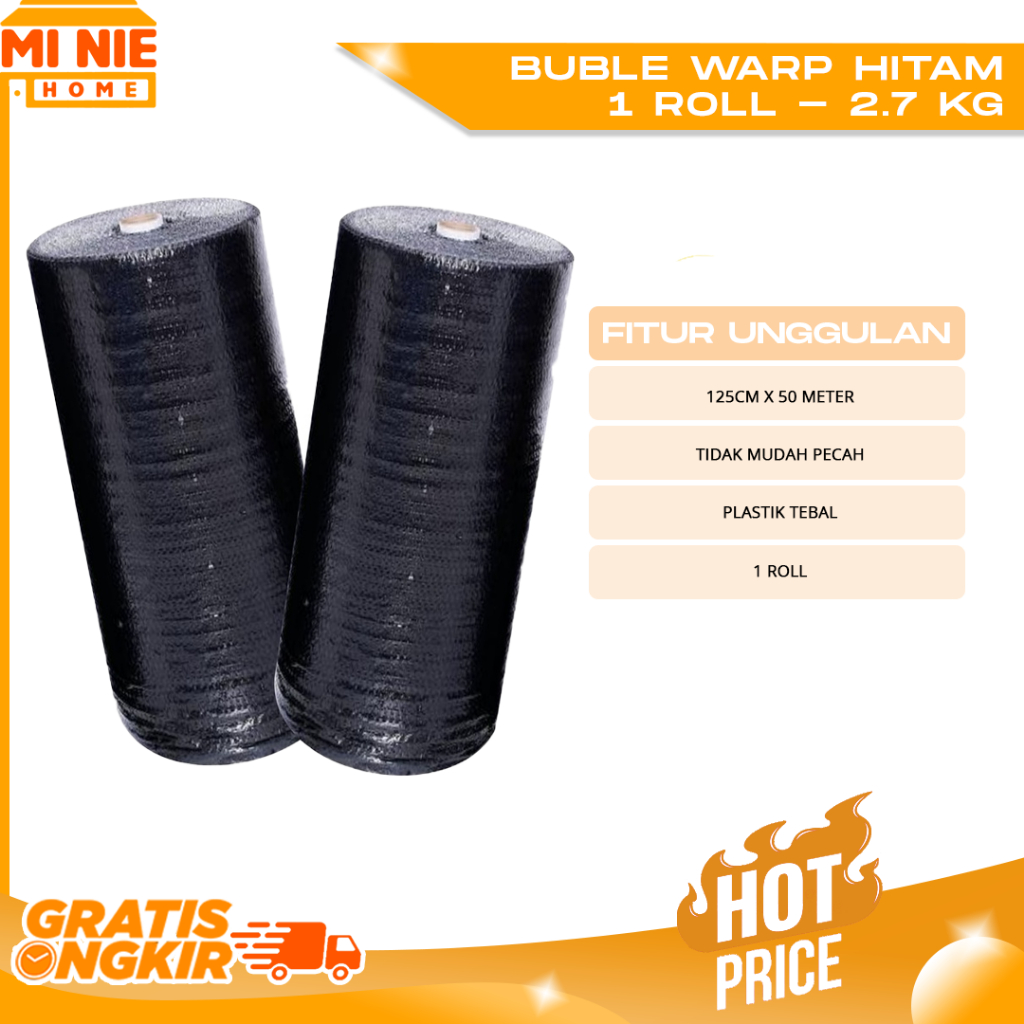 

BUBBLE WRAP HITAM 2.7 KG 1 ROLL