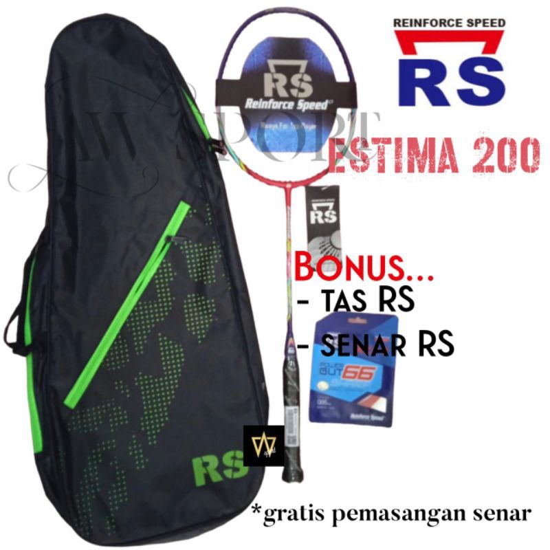 Raket Badminton RS ESTIMA 200 4U G6 / Raket Bulutangkis Original