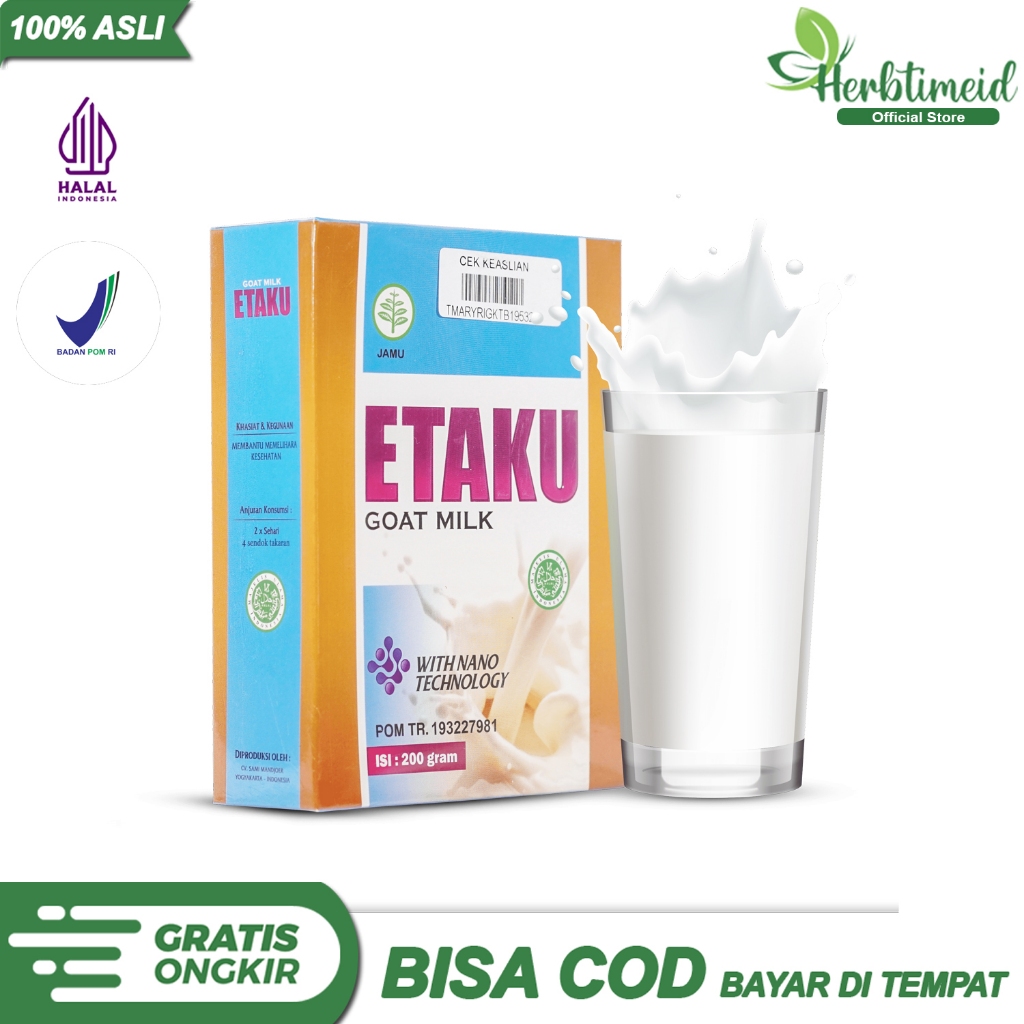 

ETAKU GOAT MILK - Susu Kambing Bubuk Etawa Original 100% Asli - HALAL MUI