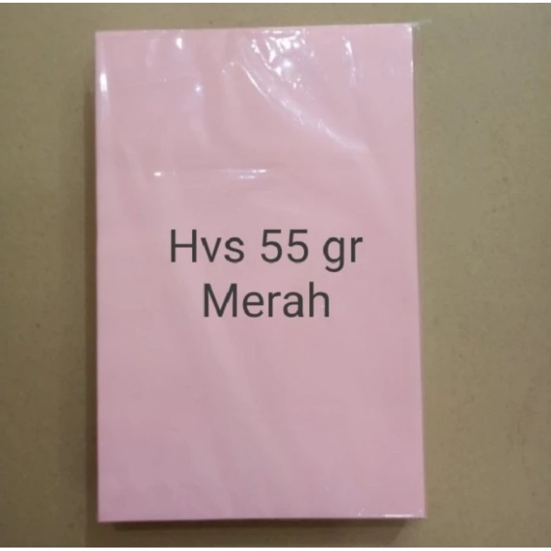 

(500lbr) HVS Warna 55 gsm dan 70 gsm ukuran Folio Fl F4