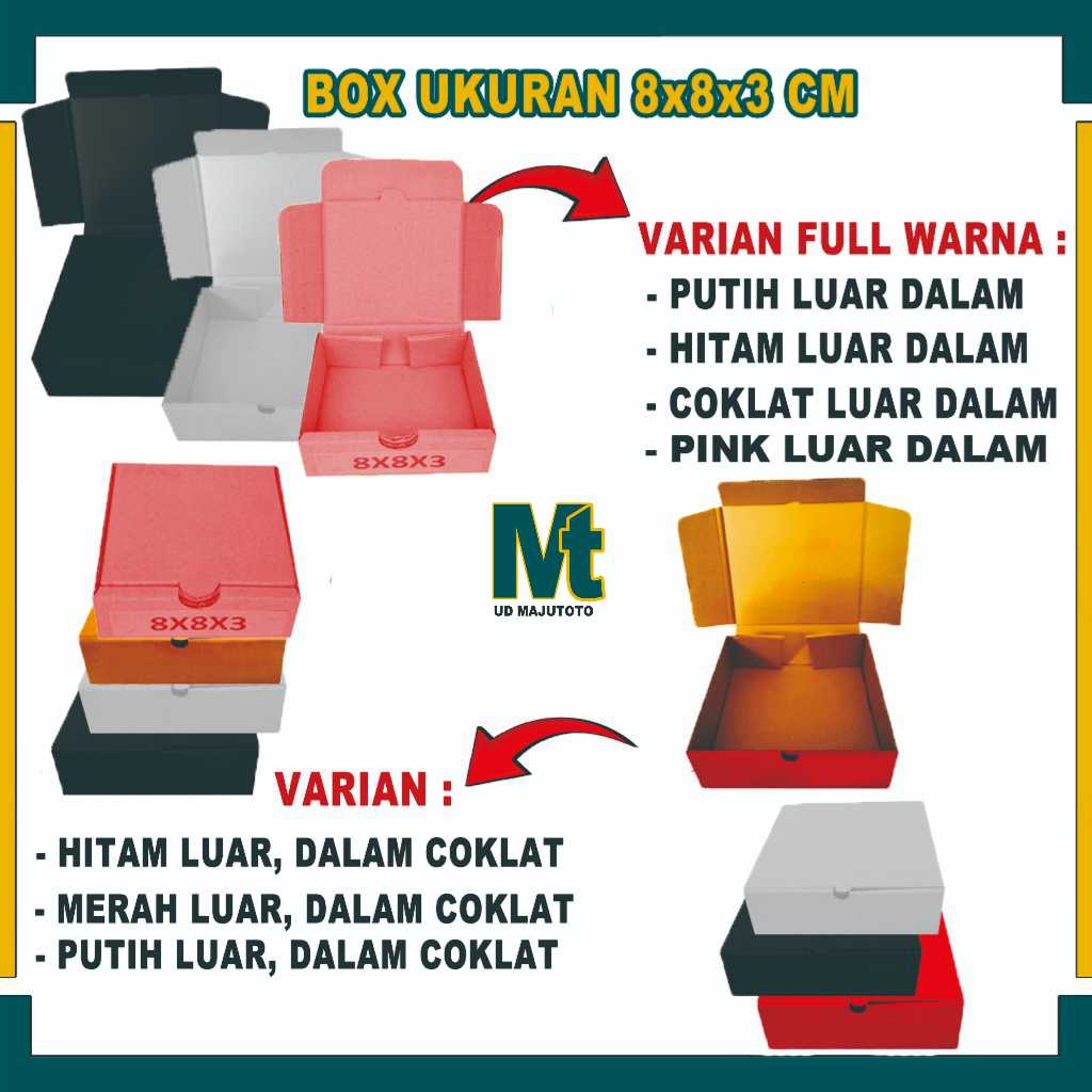

Box 8x8x3 Cm / Box Lipat Depan / Box Mini / Box Accesories