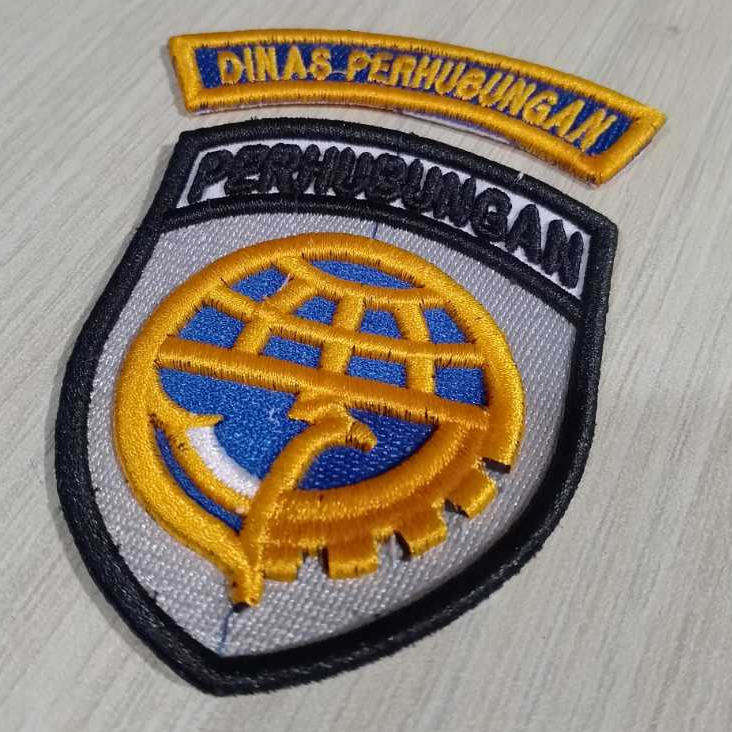 Bordir Logo Dishub Timbul-Bordir Logo Dishub timbul