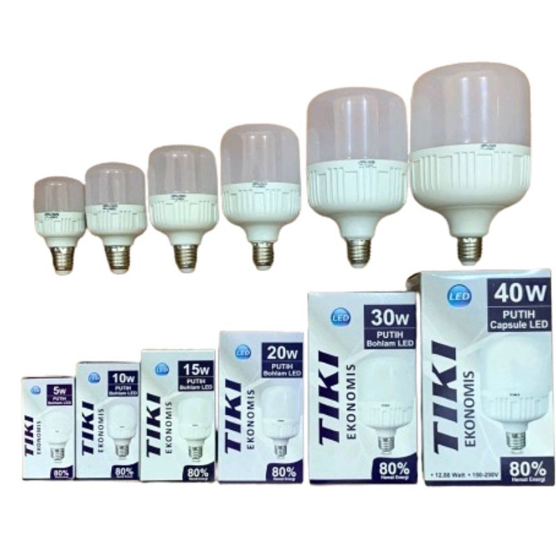 LAMPU BOHLAM TERANG, TIKI LAMPU BOHLAM LED EKONOMIS 20W