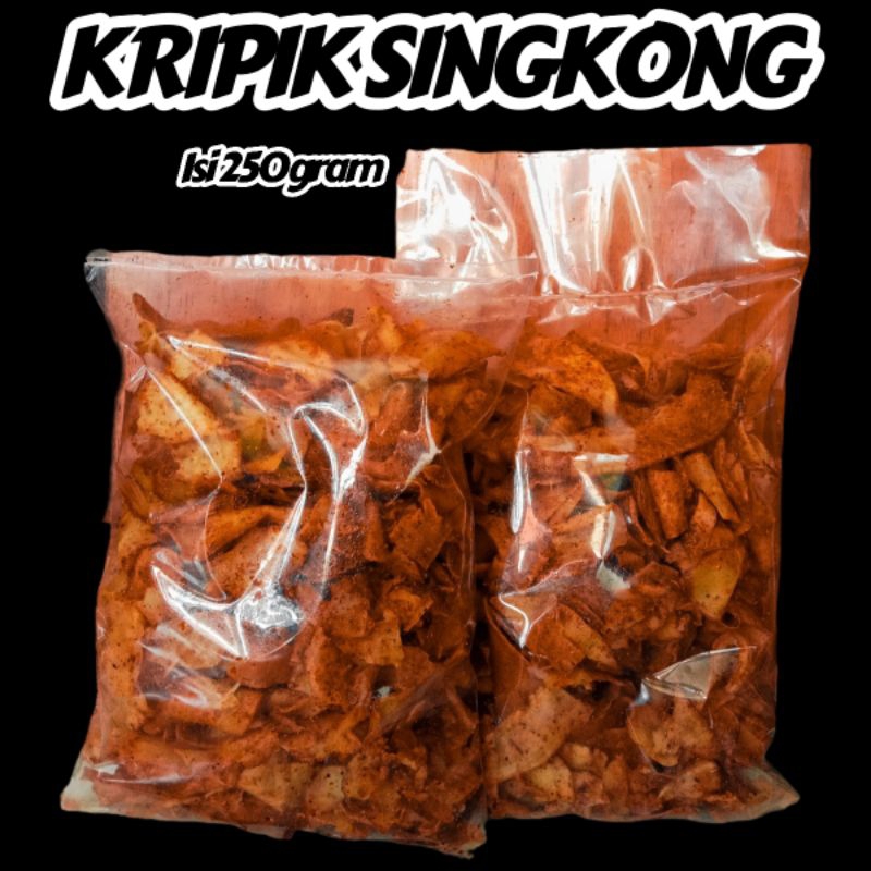 

Cemilan Keripik Singkong Pedas 250gram KRIPSET Enak Renyah Gurih