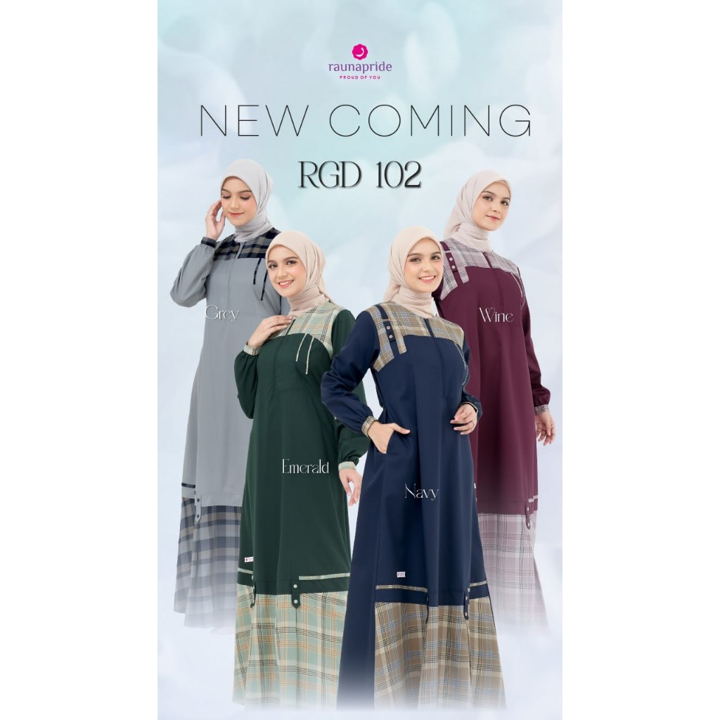 Rauna RGD 102 Gamis dewasa Rauna terbaru
