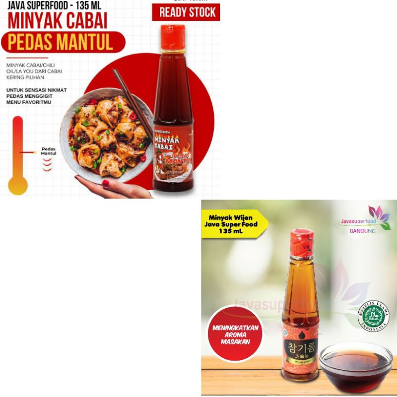 

Minyak Wijen/Minyak Cabai 135ml/Minyak/Minyak Cabai/Minyak Cabe/Minyak Pedas