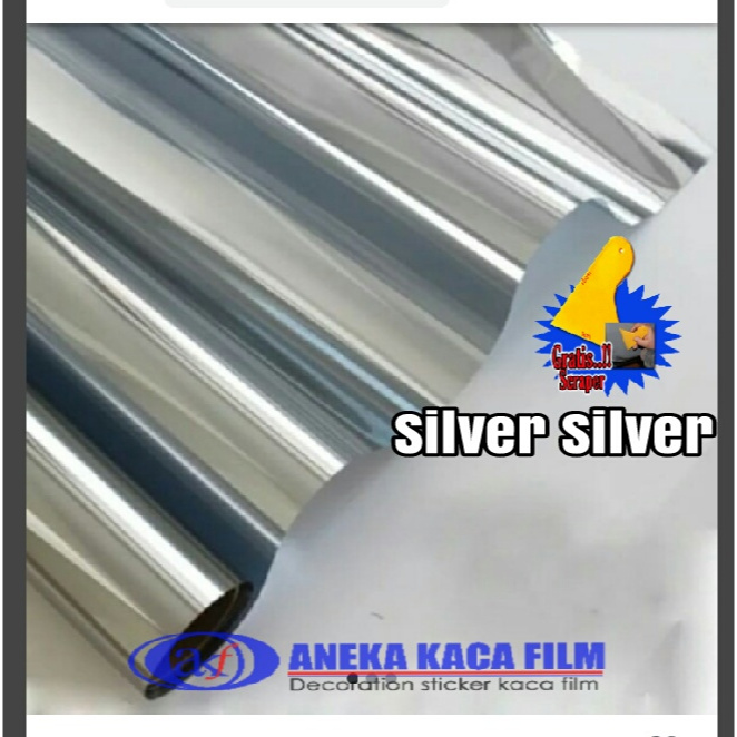 stiker kaca film one way silver - silver// kaca film silver-silver