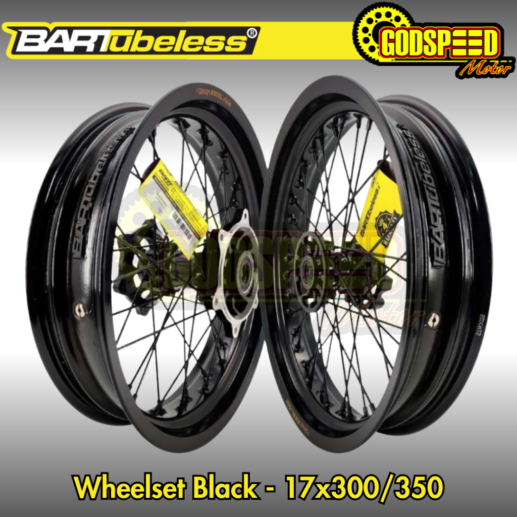 Velg Wheelset Supermoto Bartubeless Takasago Excel Asia WR155 KLX CRF 150 TUBELESS 36H RING 17 250 3
