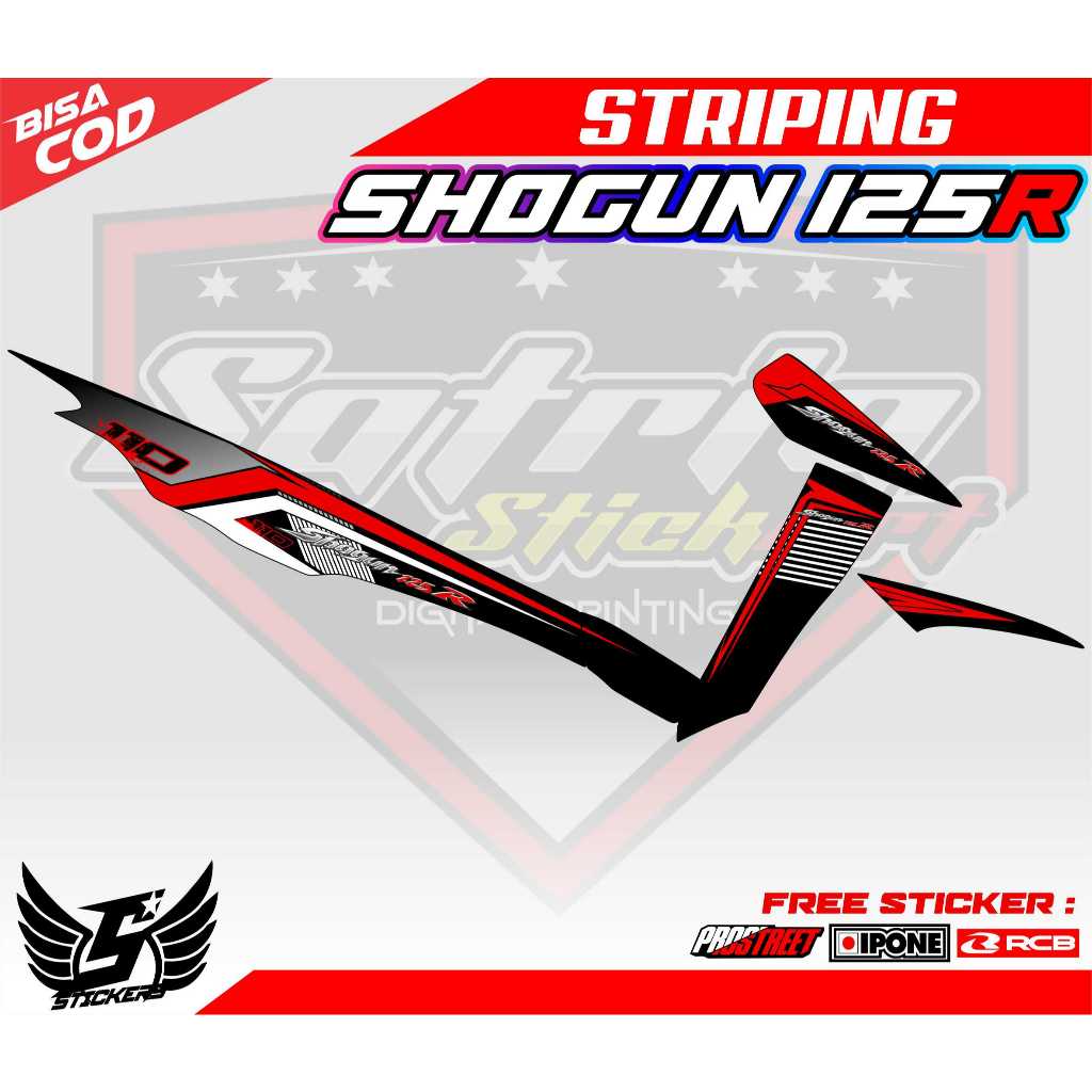 STRIPING VARIASI SUZUKI SHOGUN 125R / STIKER LIST MOTOR SHOGUN 125R