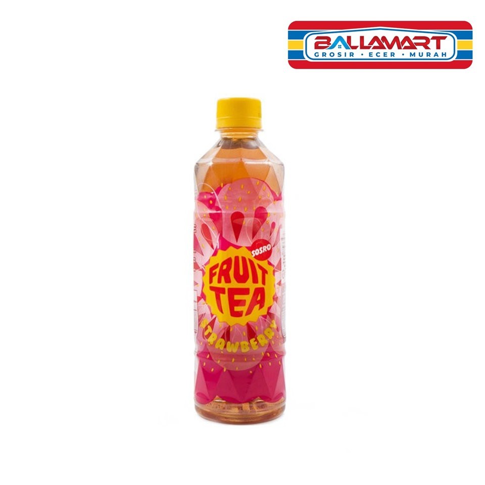 

fruit tea botol rasa strawberry 500ml