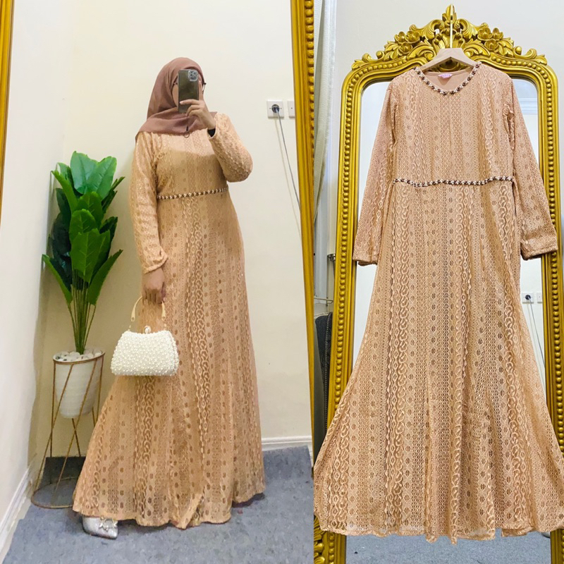 SAMIRA DRES FULL BROKAT UMBRELLA PREMIUM LEBAR