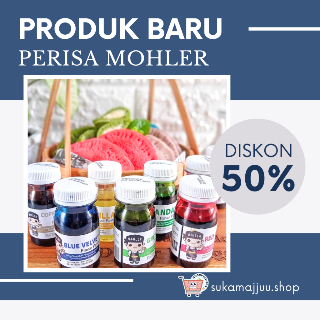 

☄️PERISA MOHLER☄️DISKON Pasta Perisa Pewarna MOHLER 60gr | 50 ANEKA RASA||Pasta Perisa Pewarna Mohler 60ml