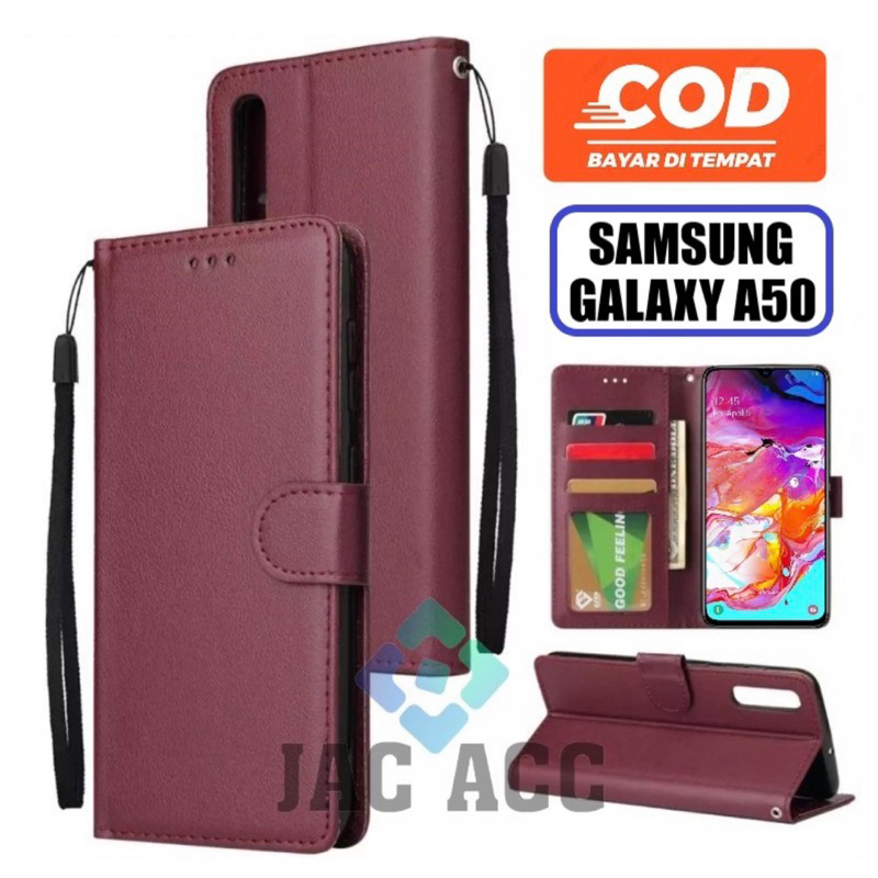 FLIP CASE HP PREMIUM UNTUK HP SAMSUNG GALAXY A50 LEATHER FLIP CASE HP PREMIUM UNTUK HP SAMSUNG GALAX