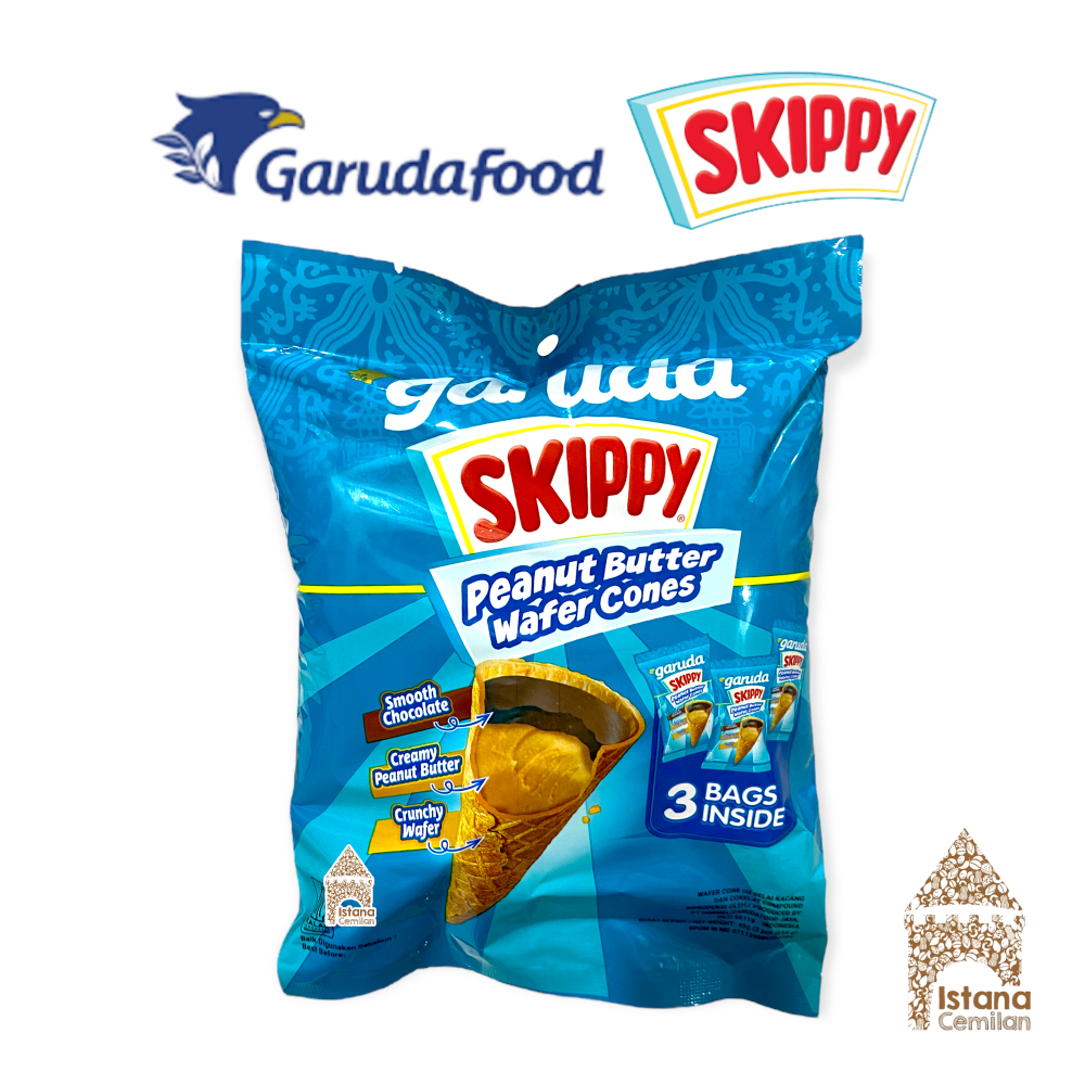 

Garuda Skippy Peanut Butter Wafer Cones (isi 3 pcs)